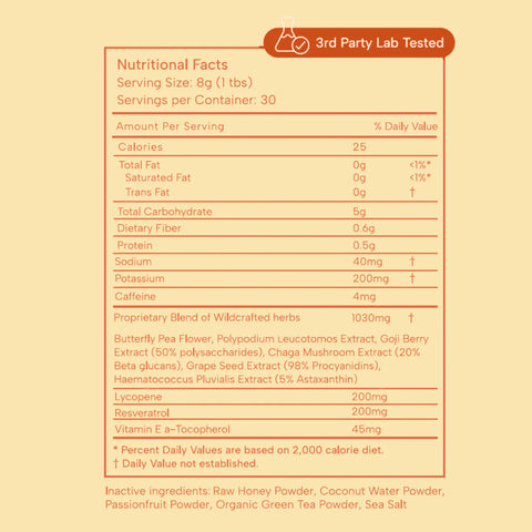 Sun Maiden Tea Powder: Skin Resilience Blend for Sun Protection & Skin Renewal