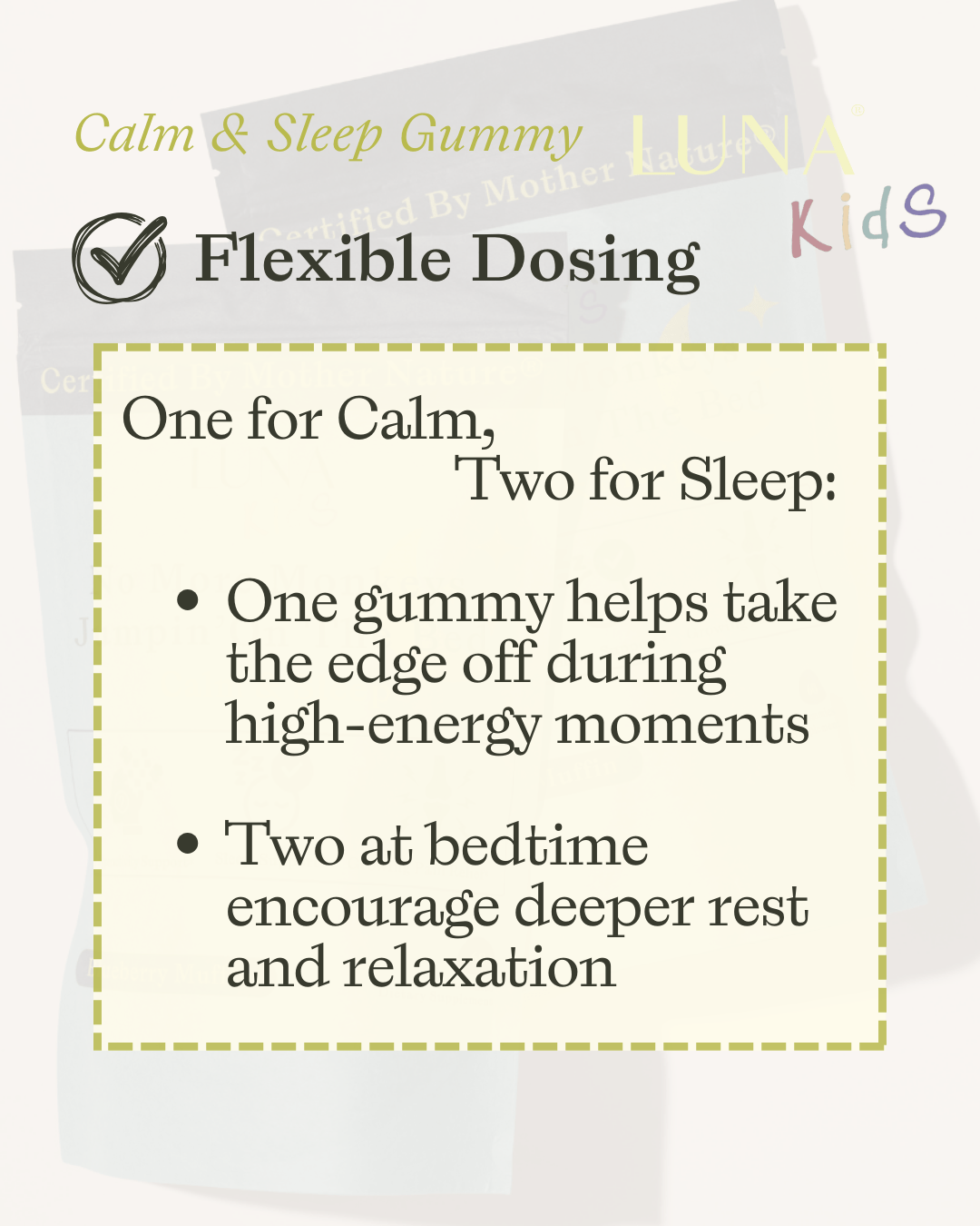 “No More Monkeys Jumpin On The Bed” Calm & Sleep Gummy – by Subluna