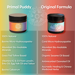 Primal Puddy – Animal-Based Remineralising Tooth Putty
 by Bliss Energetics Australia has the same intended purpose and function as their OG Puddy, but it utilises ancestral and animal-based ingredients.