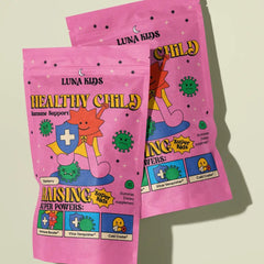 Two packs of Subluna Healthy Child Gummies for kids, offering natural immune support. Available in Australia exclusively from Born Primal.