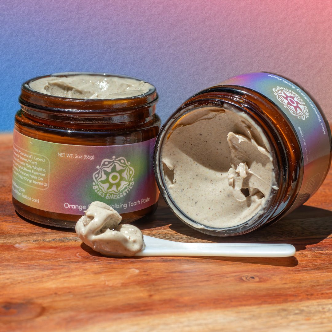 Non-nano hydroxyapatite toothpaste by Bliss Energetics. Fluoride free alternative to support natural remineralisation of teeth.